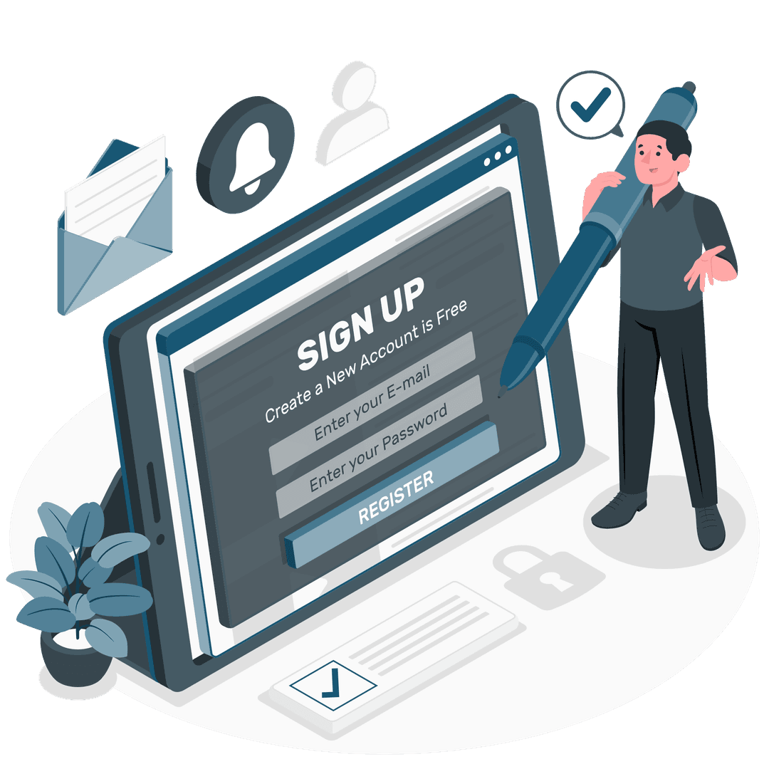 Sign up illustration